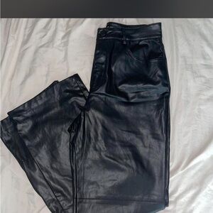 Zara Black Faux Leather Pants